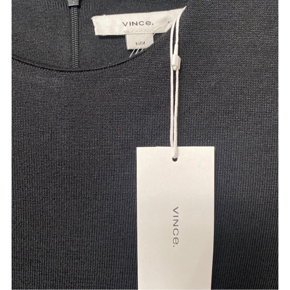 Vince Womens Knot-Front Crewneck Midi Lightweight Sweater Dress Size Medium NWT - Picture 6 of 10
